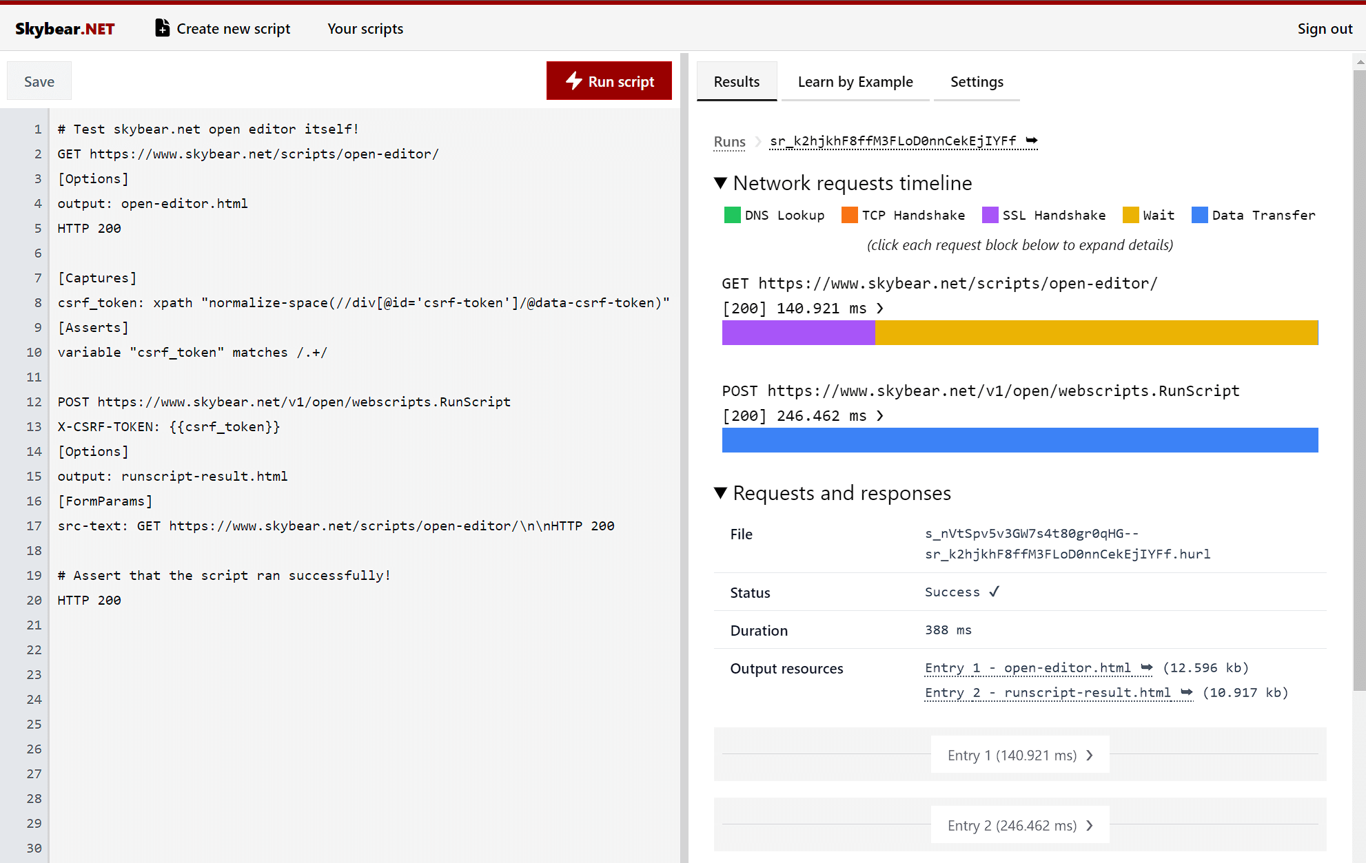 Hurl predicates, filters, and exact matching capabilities for powerful assertions